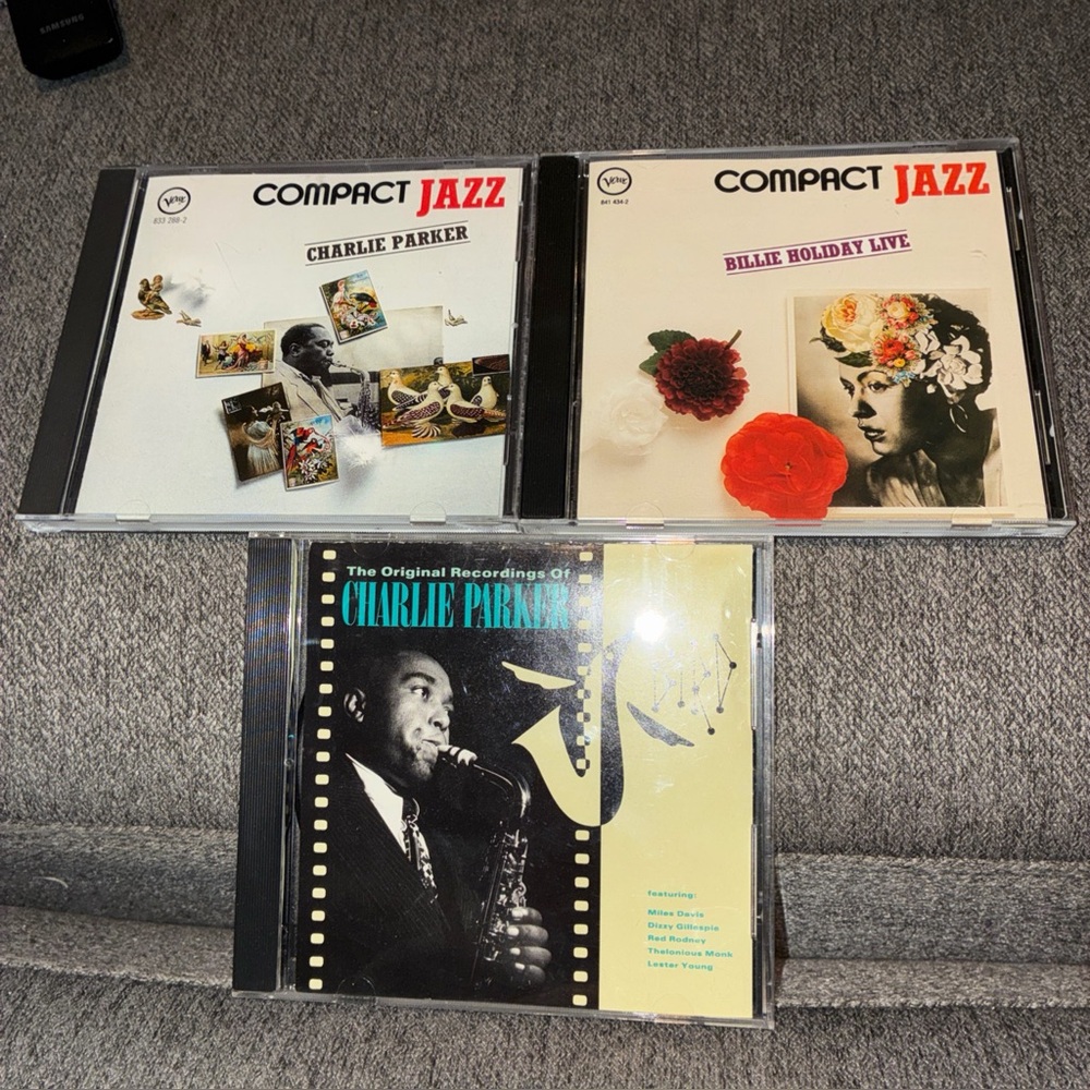 Compact Jazz: Charlie Parker & Billie Holiday,+ Original Recording Lot Of 3 CD’s